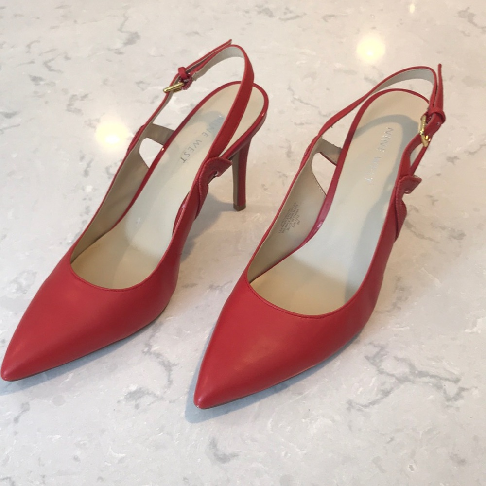 Nine West sling back heels